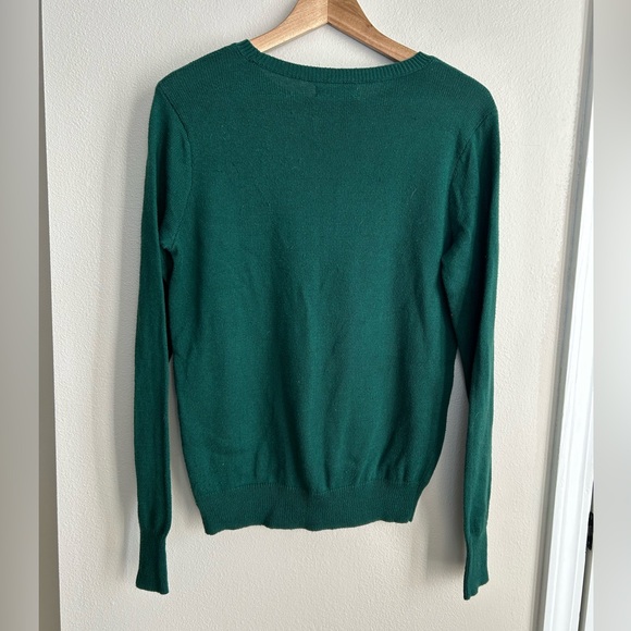 Hollister Green Whimsical Intarsia Fox with Backpack and Hat Knit Sweater Size M - Picture 6 of 6